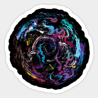 Creative Colorful Motion Swirl Sticker